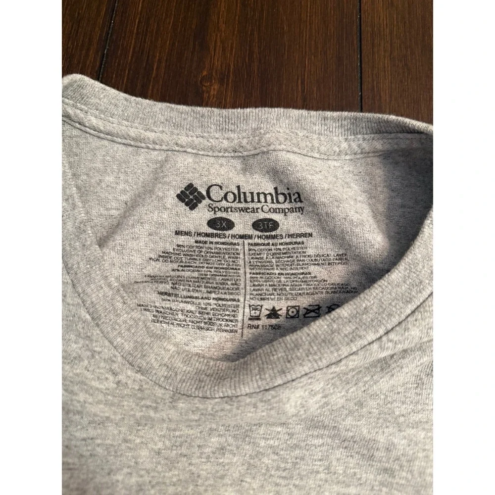 Columbia Sportswear Mens 3X Graphic T-Shirt Gray Short Sleeve Pacific Northwest - Picture 3 of 4